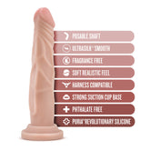 Dr. Skin Silicone By Blush® | Dr. Carter Realistic 7.5-Inch Long Dildo With Suction Cup Base